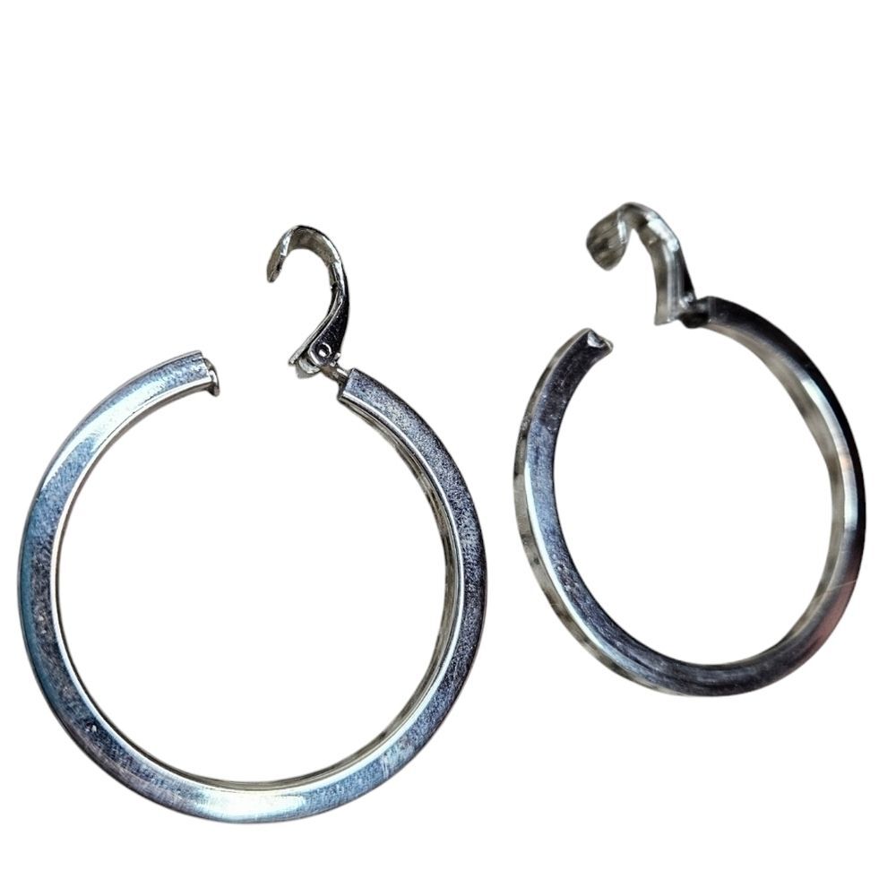 Lewis Segal Vintage Hoop Earrings Clip On L.H. Segal California - Picture 2 of 6